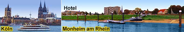 Tagesfahrt auf dem Rhein von Kln nach Monheim mit Lunchbuffet an Bord, Stadtfhrung und Gastronomie-Gutschein