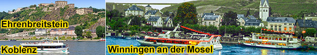 Moselschifffahrt zwischen Koblenz und Winningen