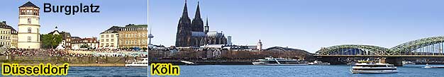 Tagesfahrt auf dem Rhein von Dsseldorf nach Kln mit Brunch-Buffet an Bord sowie Landaufenthalt