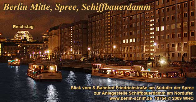 Weihnachtsfeier Berlin Spree, Schifffahrt ab Schiffbauerdamm.