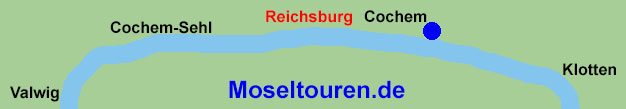 Panoramafahrt bei Cochem auf der Mosel unterhalb der Reichsburg