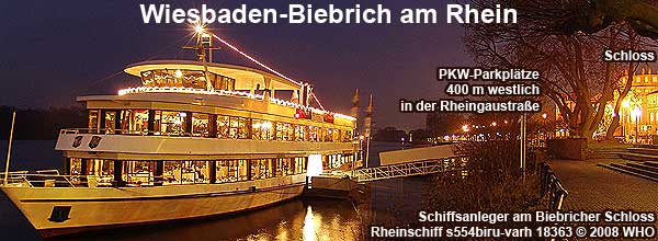 Weihnachtsfeier Wiesbaden am Rhein, Schifffahrt ab Biebricher Schloss.